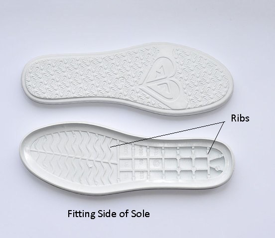 Ribs shoe sole